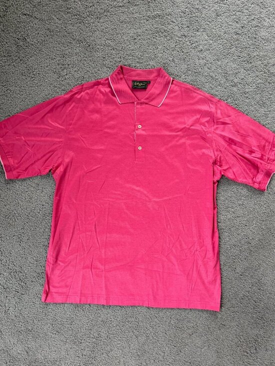 Bobby Jones Collection Other - Bobby Jones Collection Westhill Solid Mercerized Cotton Polo Pink Fuschia Sz. L